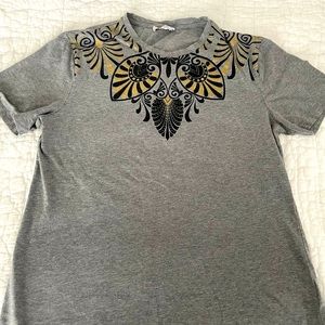 Versace Collection Women’s Tee size M Black/Gold Filagree Design